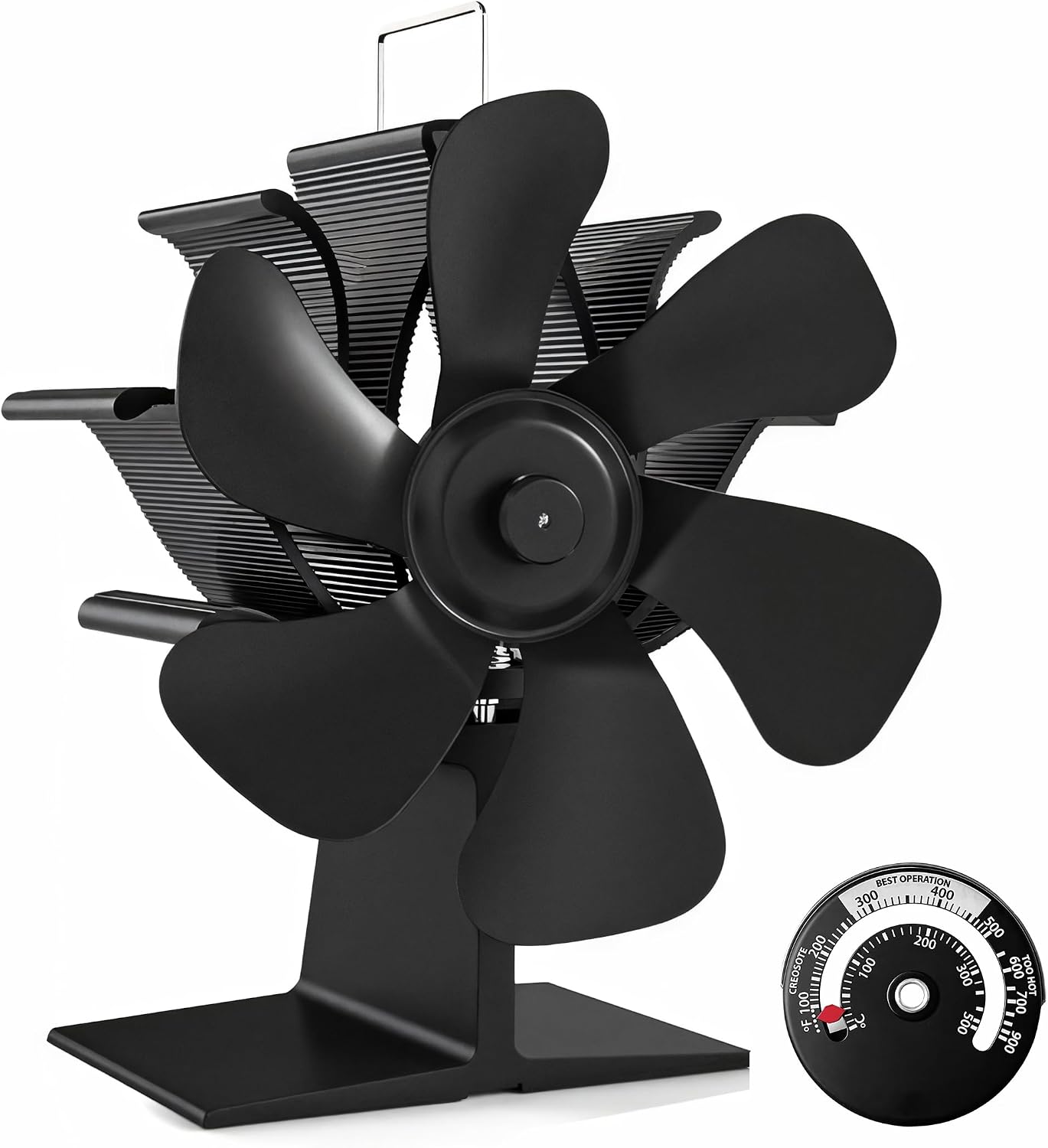Thumbnail 6 de TITECK 6-Blade Log Burner Fan with Thermometer