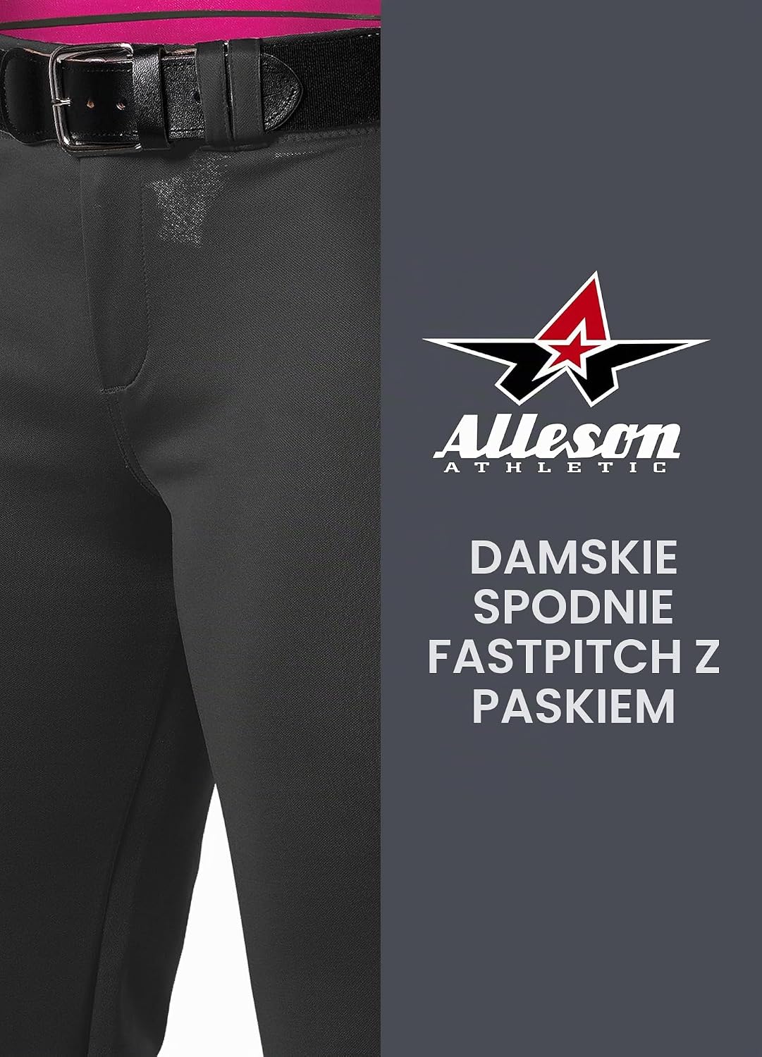 Detalle 2 de Alleson Athletic Speed – damskie spodnie do softballu, elastyczna oddychająca dzianina