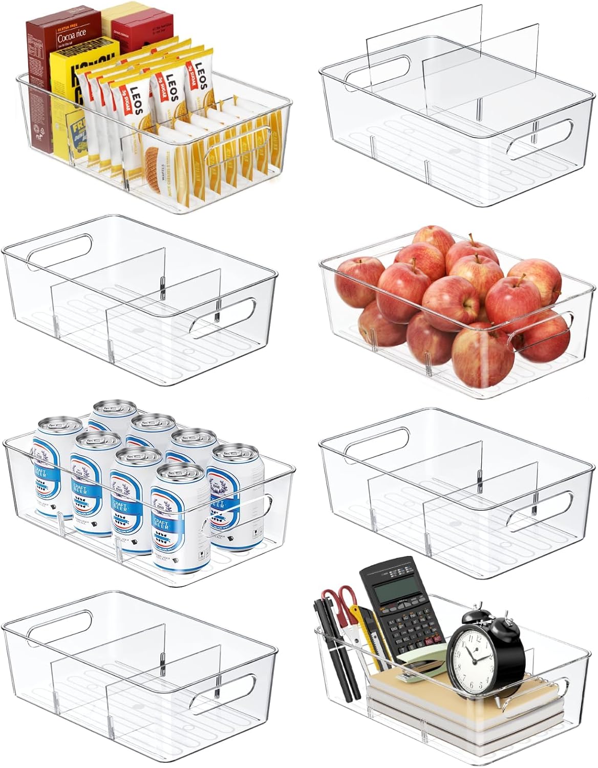 Detalle de Pantry Organizers and Storage 8-Pack Snack Bins