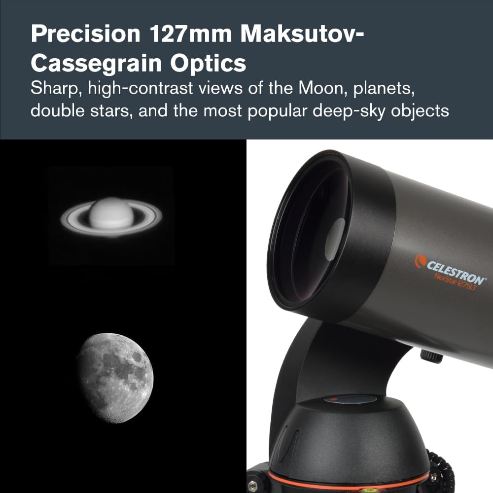 Detalle de Celestron NexStar 127SLT-Mak: Tragbares, computerisiertes Maksutov-Cassegrain-Teleskop