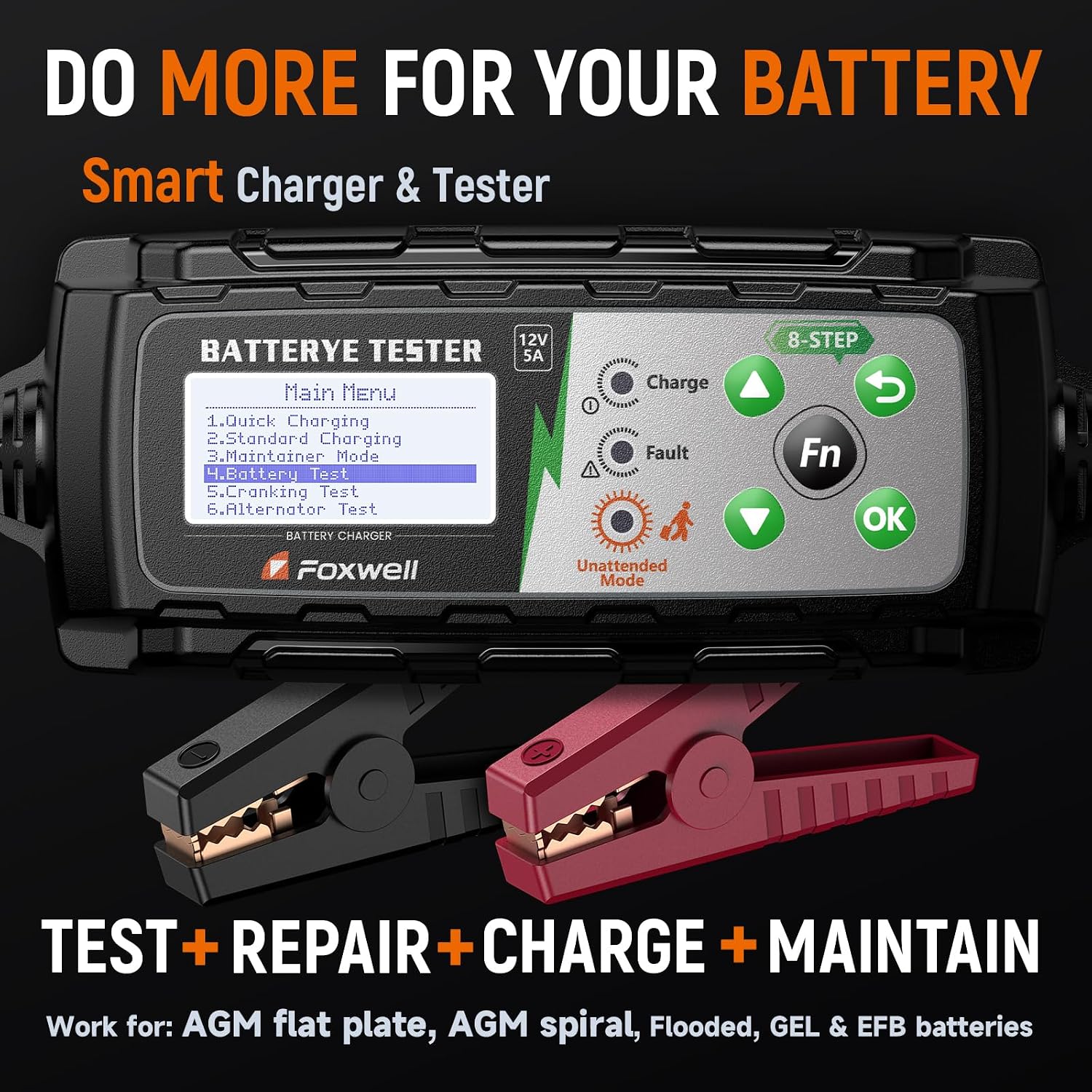 Detalle de FOXWELL BC521 12V battery charger tester