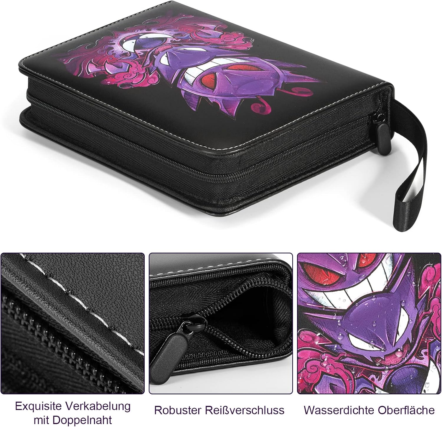 Thumbnail 2 de Sammelalbum für Pokemon Karten – 50 Seiten, 400 Taschen, wasserdicht, PU-Leder, tragbar