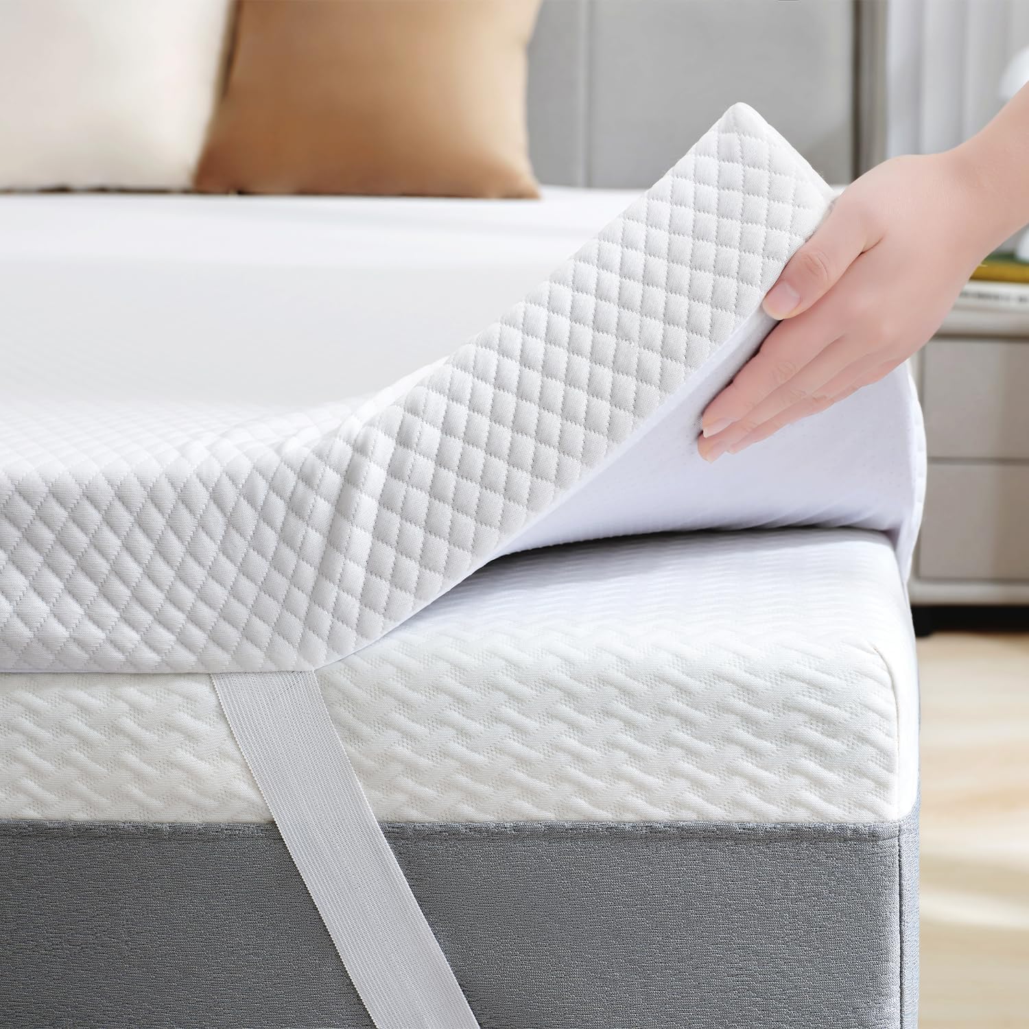 Detalle de SINWEEK 2 Inch Gel Mattress Topper Twin