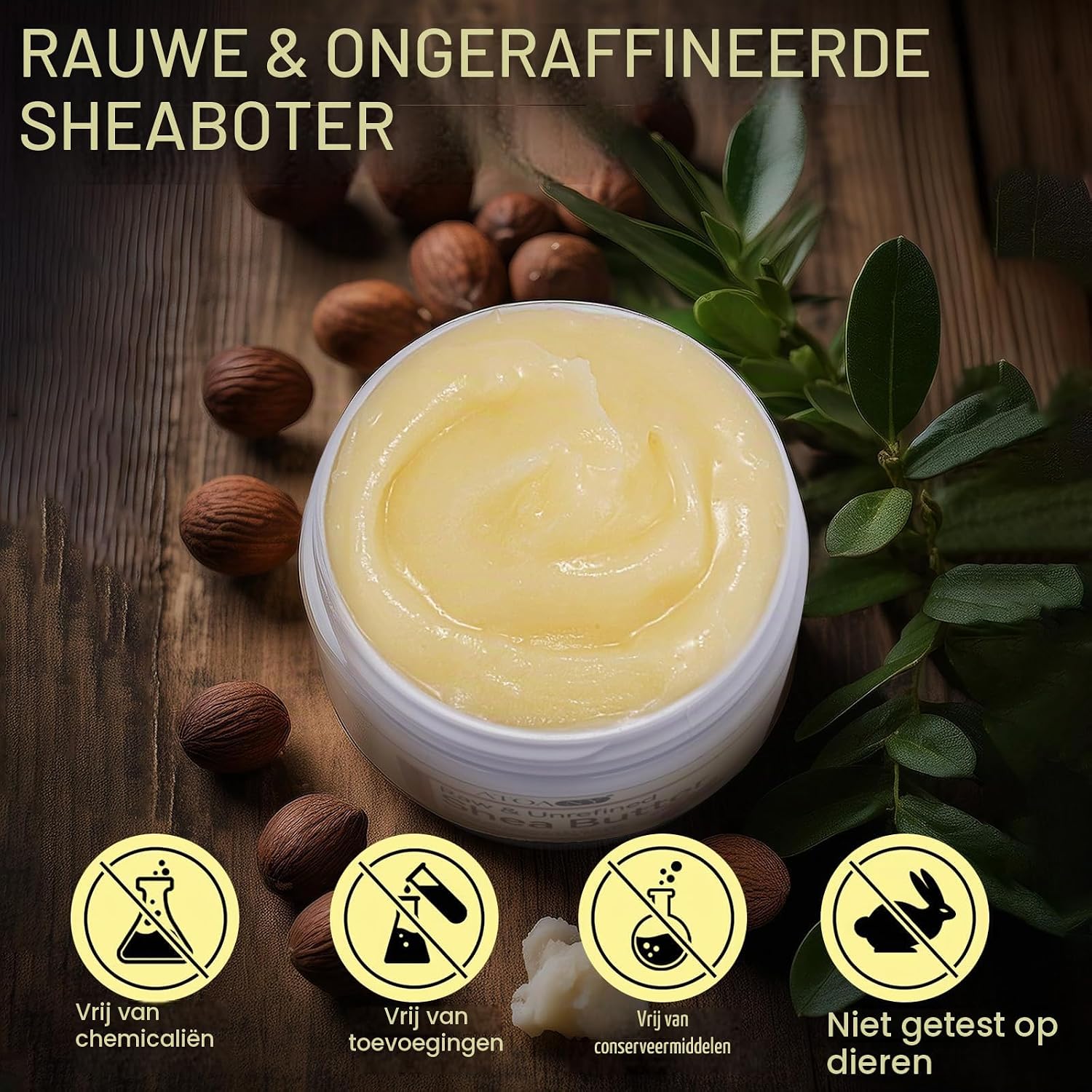 Thumbnail 3 de NVXNMSD ongeraffineerde biologische sheaboter voor huid en haar
