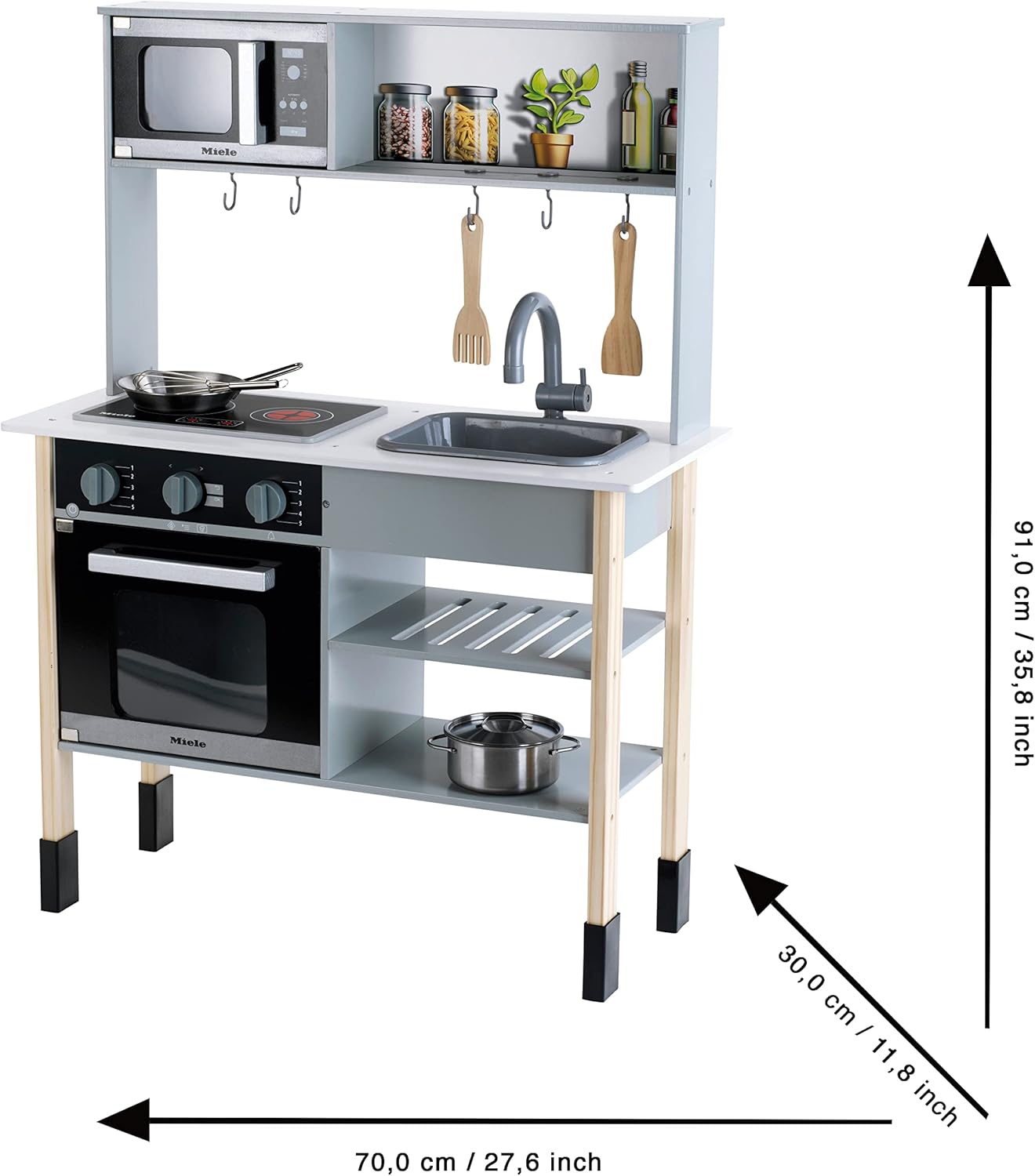 Thumbnail 5 de Theo Klein 7199 Miele Kinderküche aus Holz mit Sound- & Lichtfunktion, höhenverstellbar