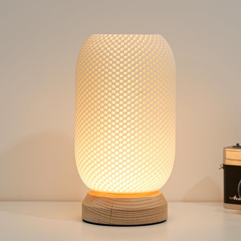 Detalle de ANLAIBO Bedside Table Lamp for Bedroom – 3-Colour Temperature, Dimmable, Compact Night Light