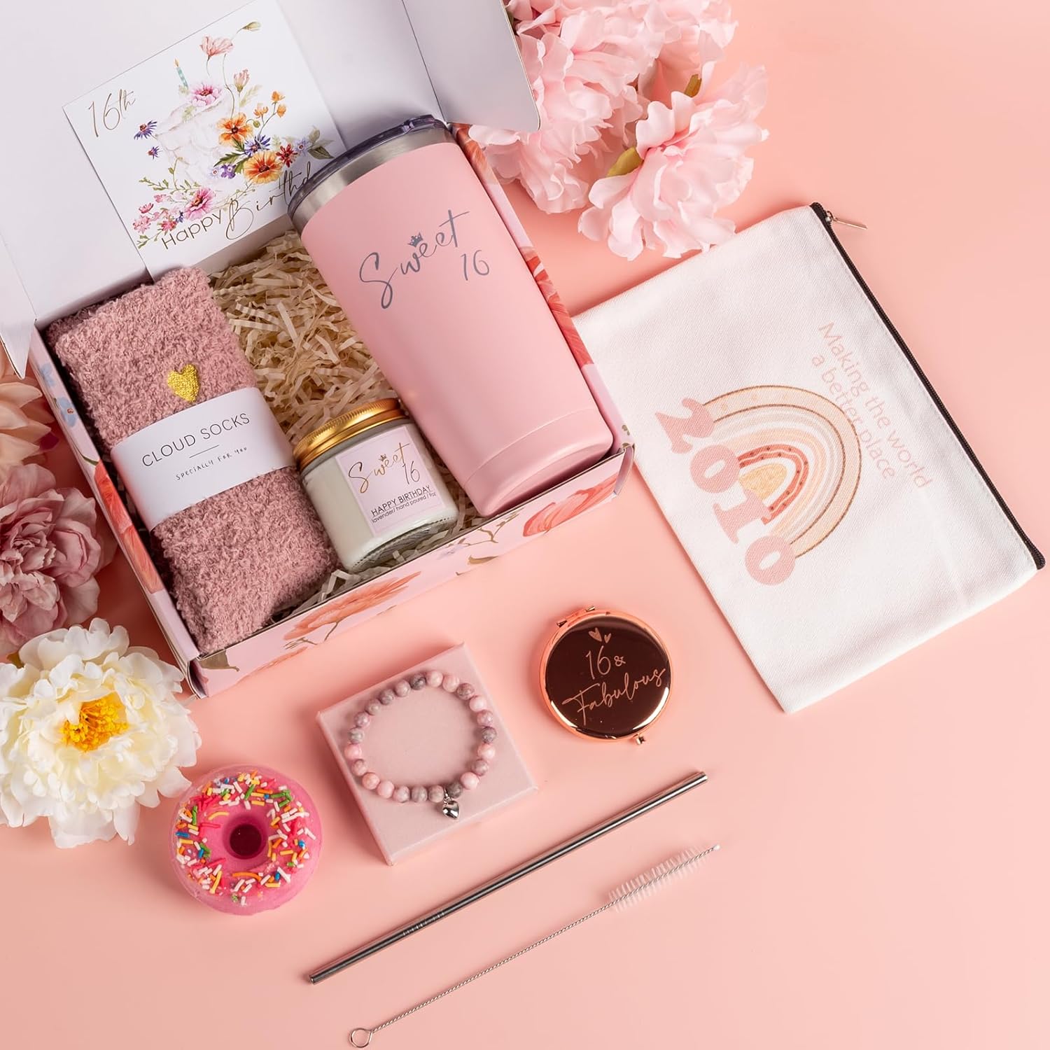 Thumbnail 1 de Anforsun Sweet 16 gift hamper set: 9-piece pamper box for a 16th birthday girl
