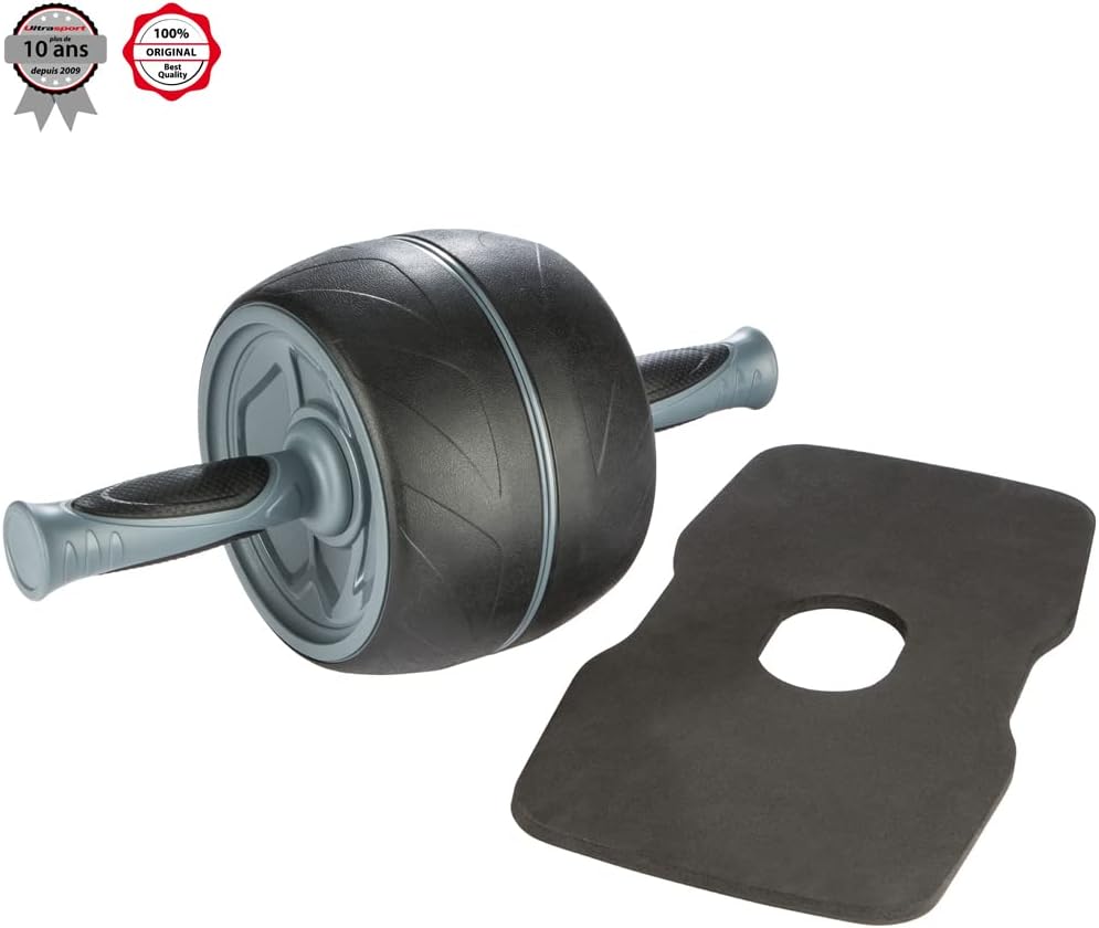 Detalle 2 de Ultrasport Premium Ab Trainer AB : ab roller compact pour abdominaux, avec tapis pour les genoux