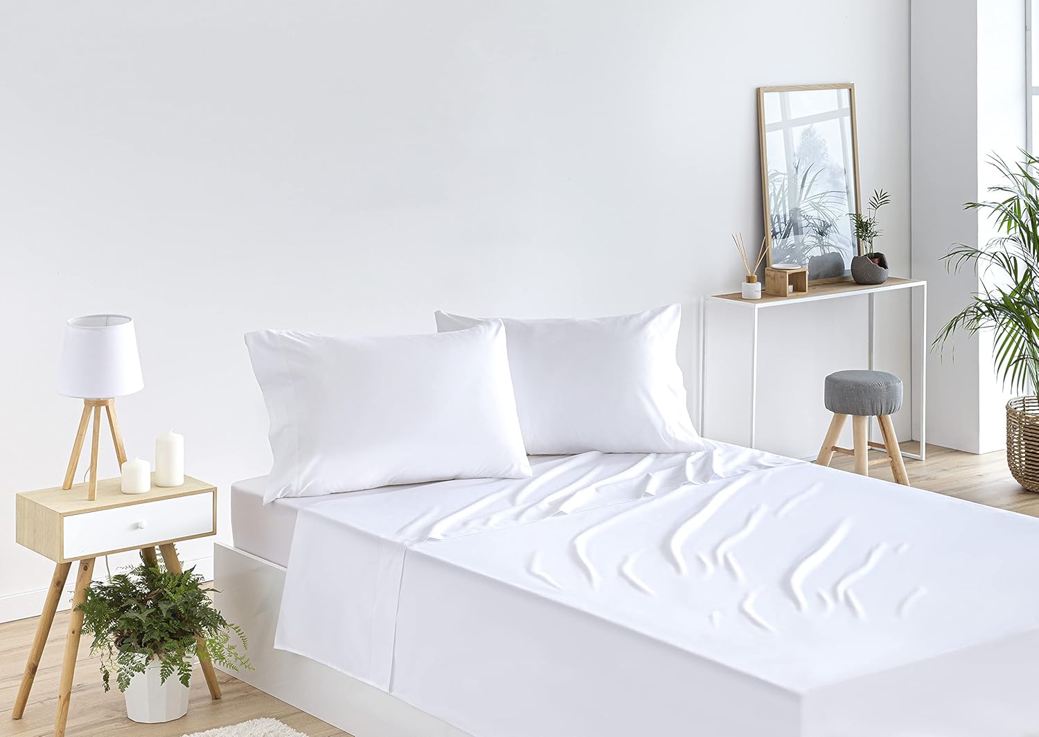 Thumbnail 4 de Todocama – Juego de Sábanas 4 Piezas 🌙 Blanco Cama 150 cm