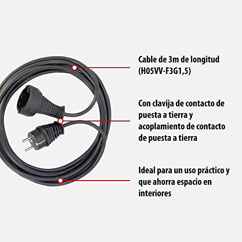 Detalle de Brennenstuhl Cable alargador de Corriente 3 m 🛠