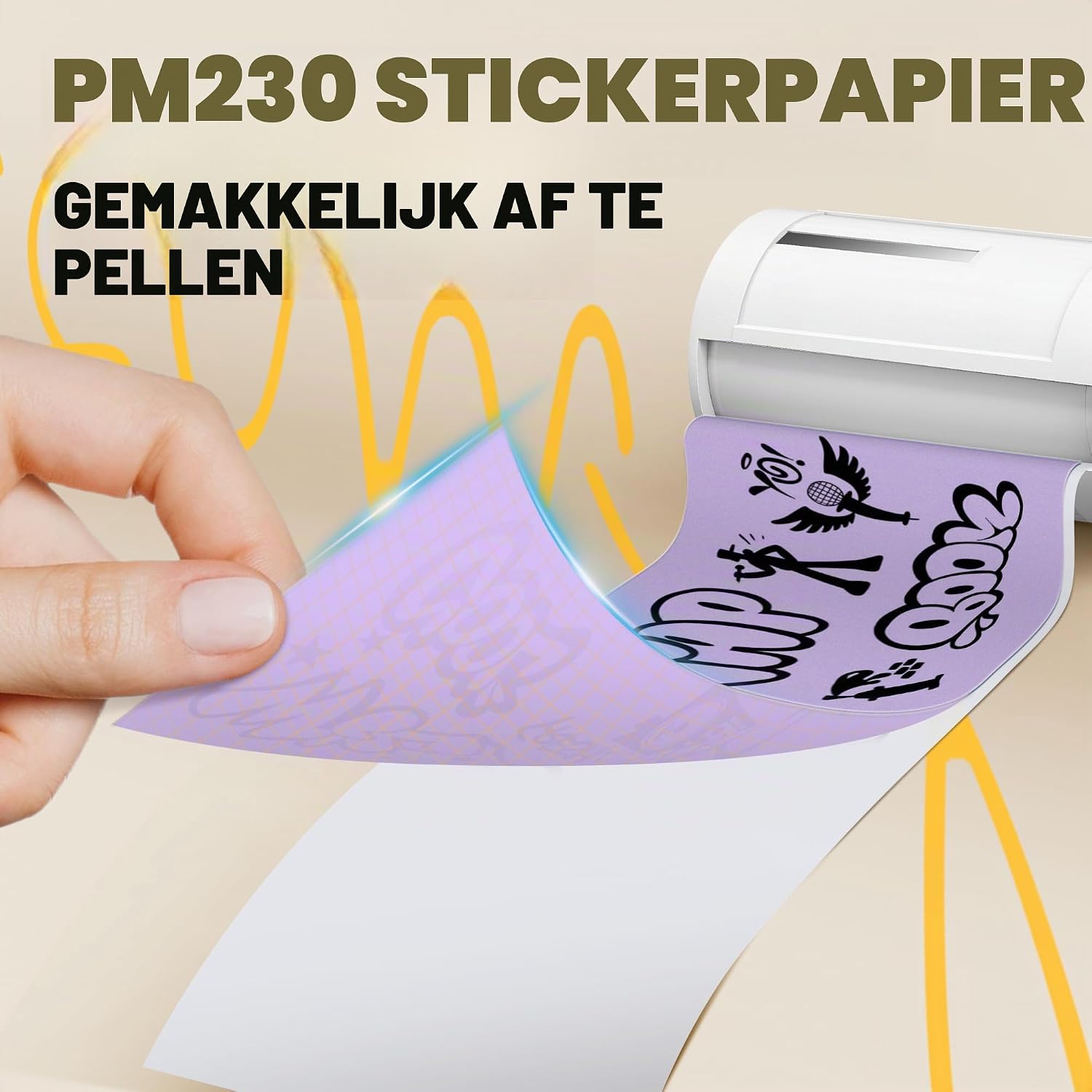 Detalle de Nelko thermische printerstickers voor PM230, 54 mm x 3,5 m, 3 rollen