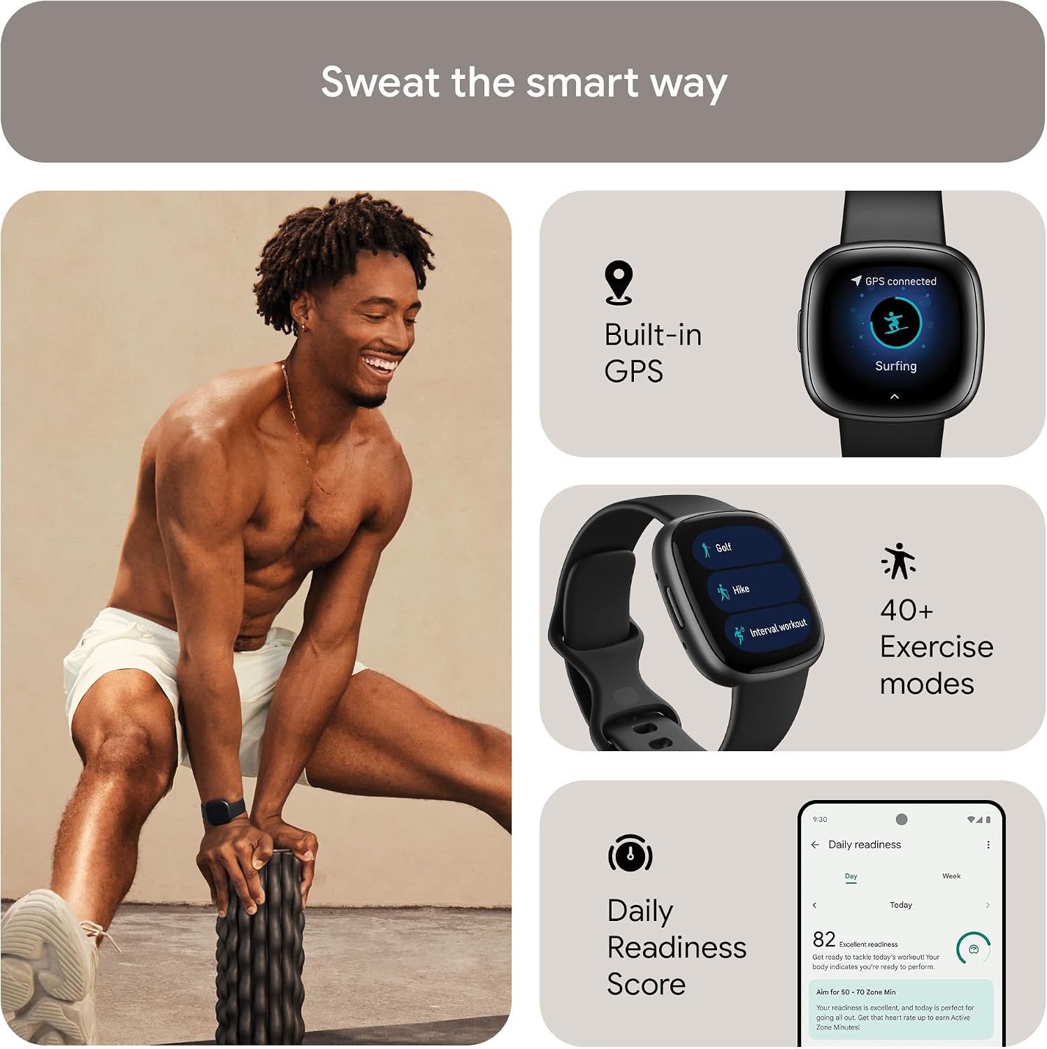 Thumbnail 2 de Fitbit Versa 4 with Google Health: a pragmatic look for everyday fitness tracking