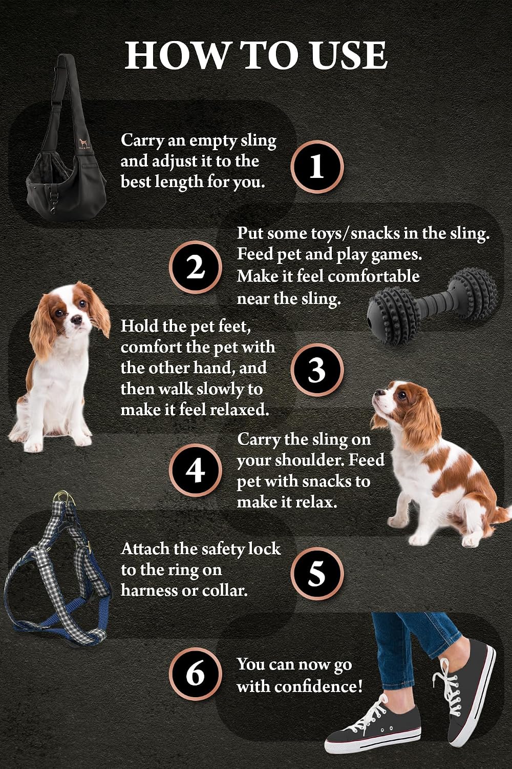 Detalle 2 de Noah & Paw Dog Sling Carrier for Small Dogs (3–10 lb): Practical Comfort for Everyday Outings