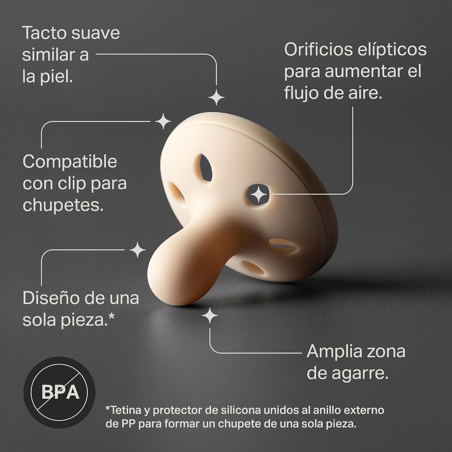 Detalle 2 de Tommee Tippee Chupetes Anatómicos Ligeros 6-18m 🍼 (Paquete 4)