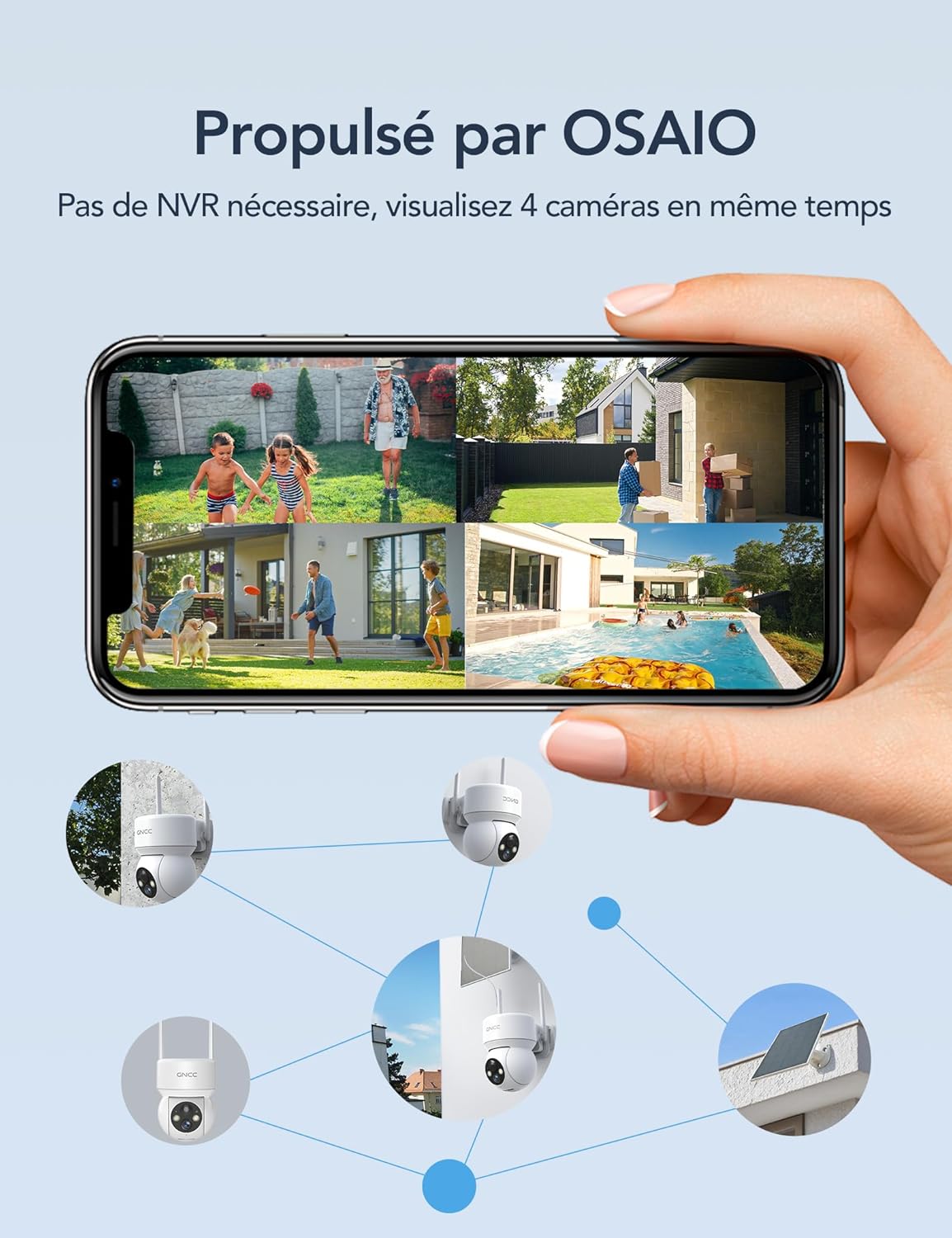 Thumbnail 5 de GNCC Caméra solaire extérieure 360°