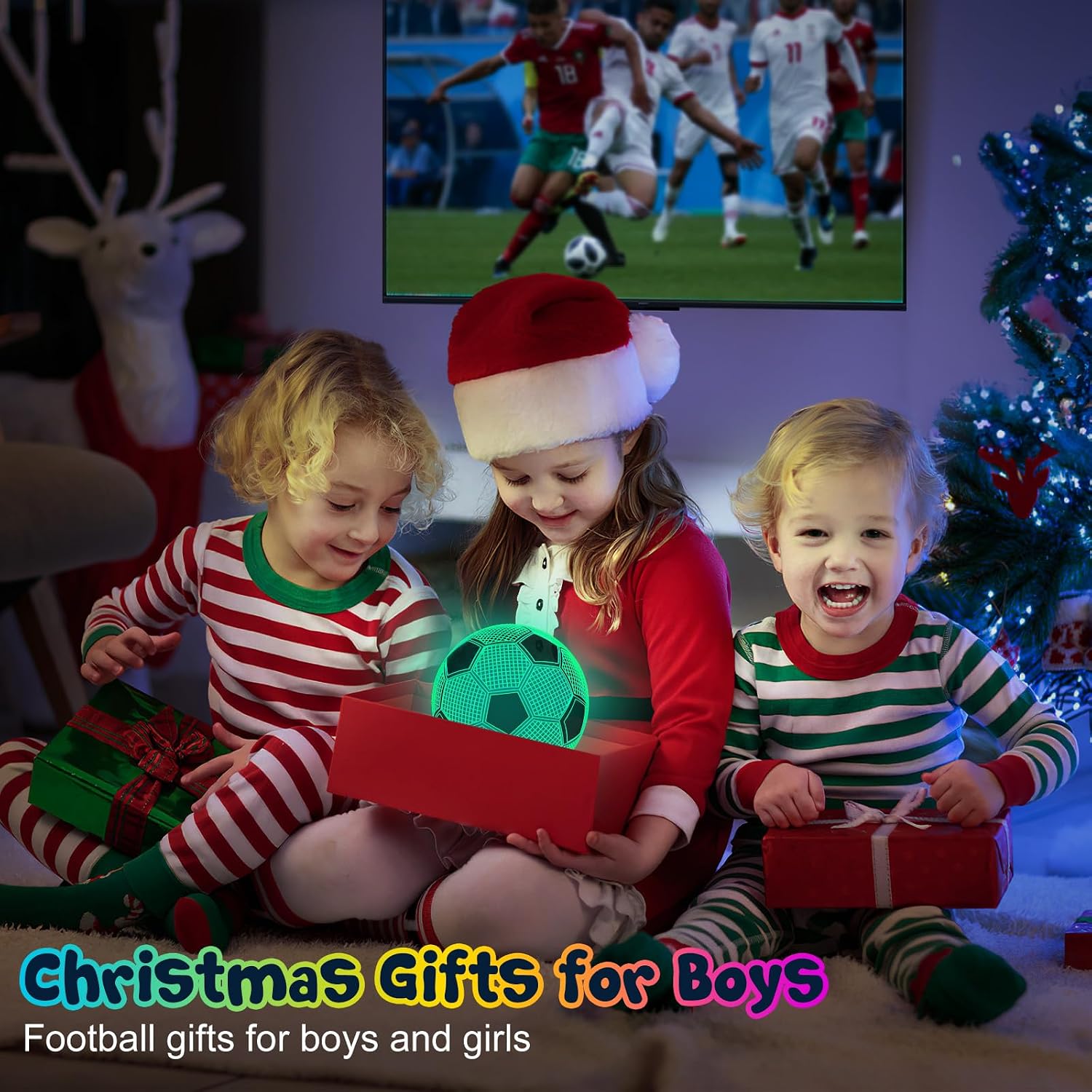 Detalle de Linkax 3D Illusion Football Night Light 16 colours