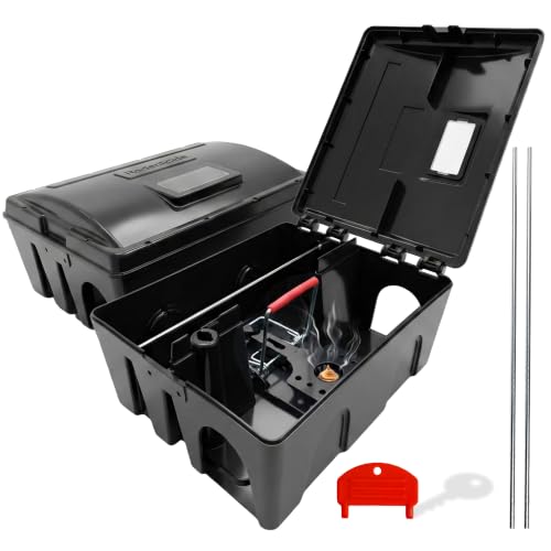 Detalle de Roshield 2 x Schutzbox für Externe Rattenfallen – giftfrei, grüne Profi-Qualität