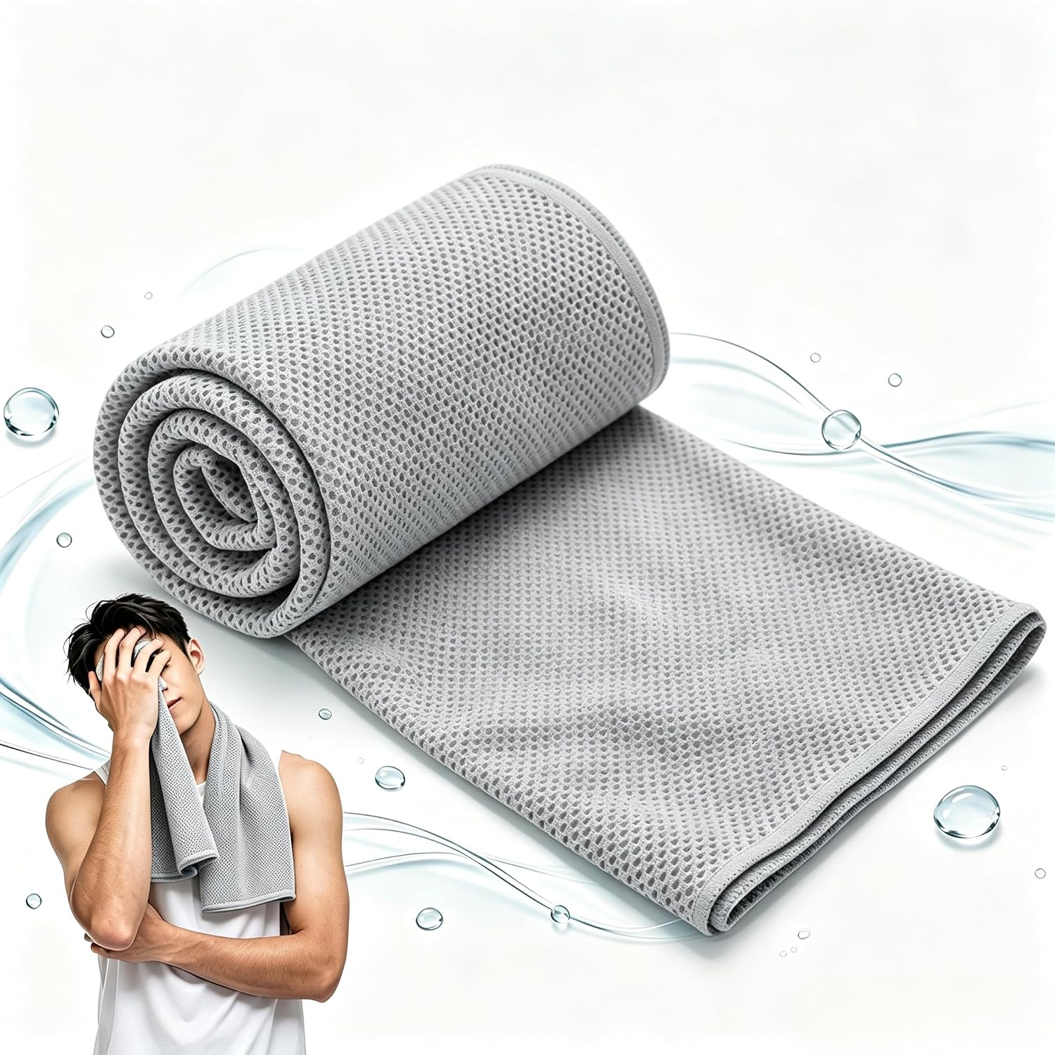 Thumbnail 6 de Generic Cooling Towel, 100% Polyester, 30 x 100 cm, Blue