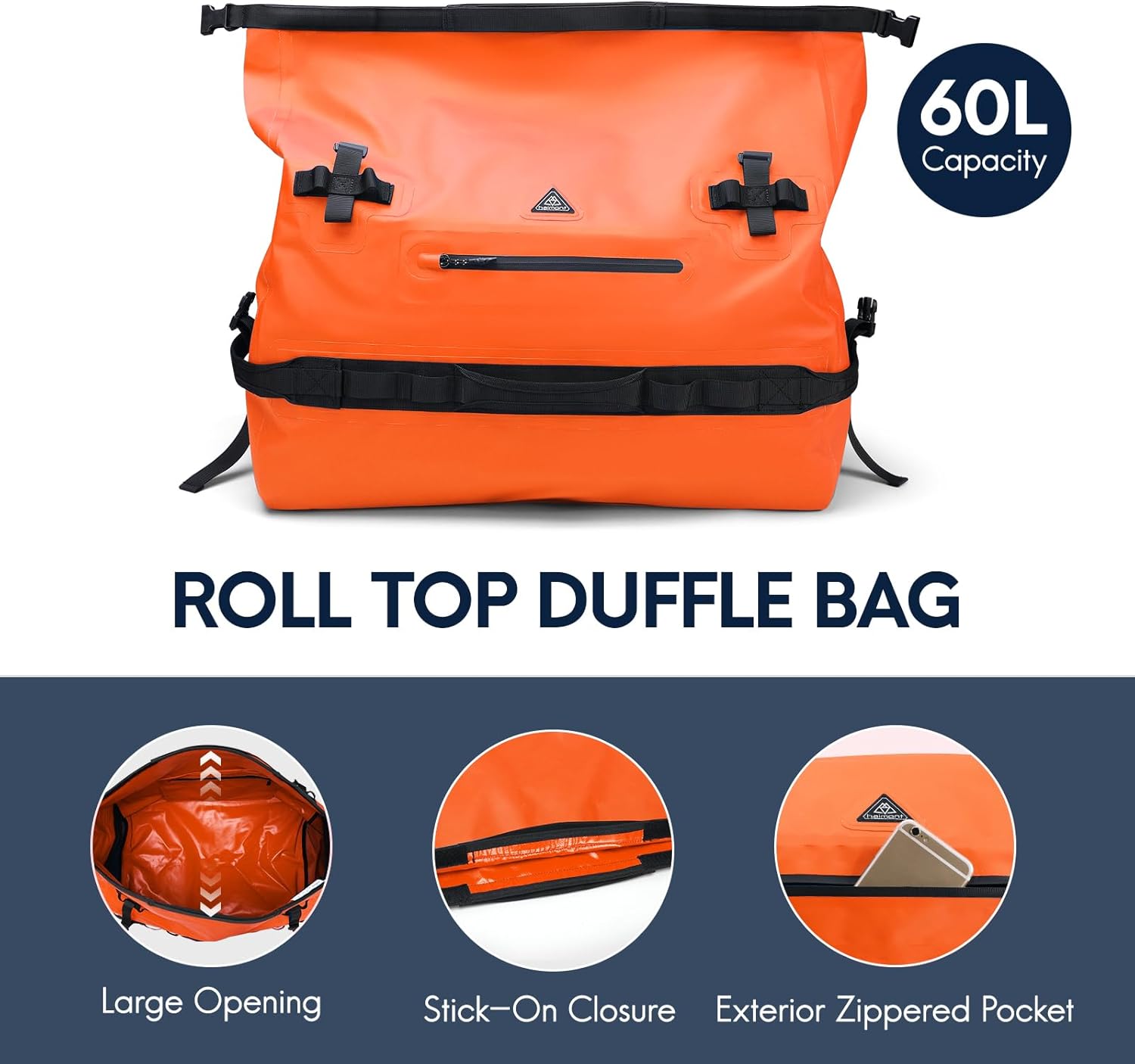 Thumbnail 3 de Haimont 60L Waterproof Dry Bag Roll-Top Duffel Backpack