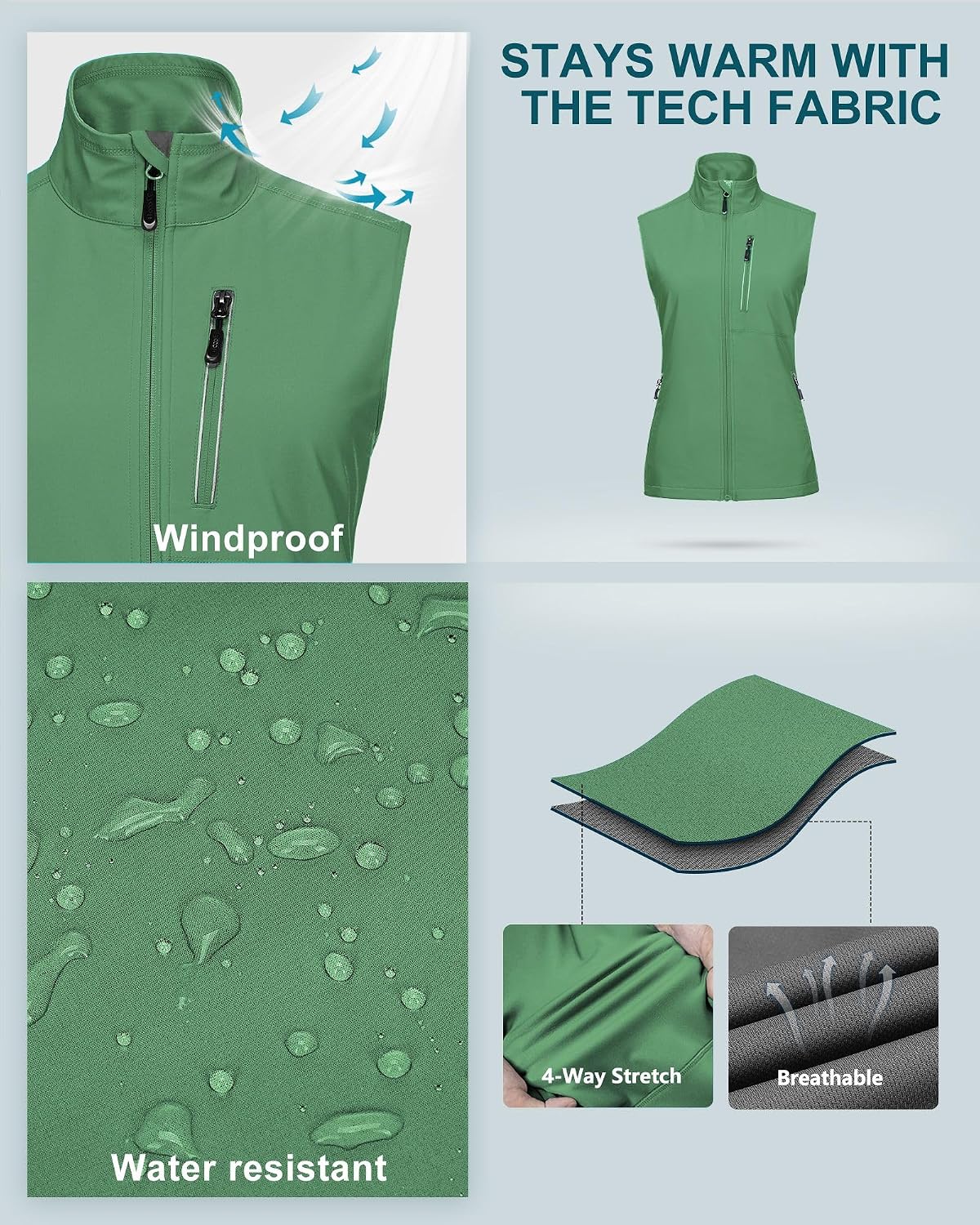 Detalle de 33,000ft Damen Laufweste Wind und Wasserfest