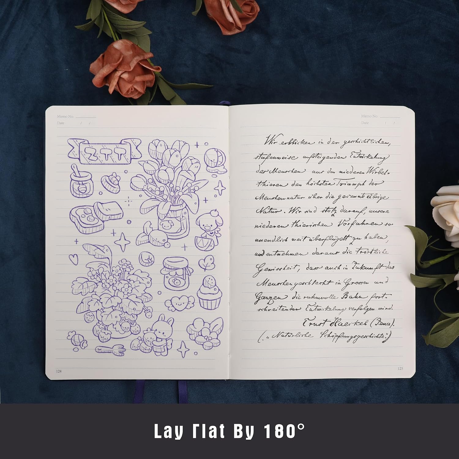 Thumbnail 6 de TIEFOSSI Lined Journal Notebook aus Kunstleder mit Evil-Eye-Cover, A5 inkl. Stift