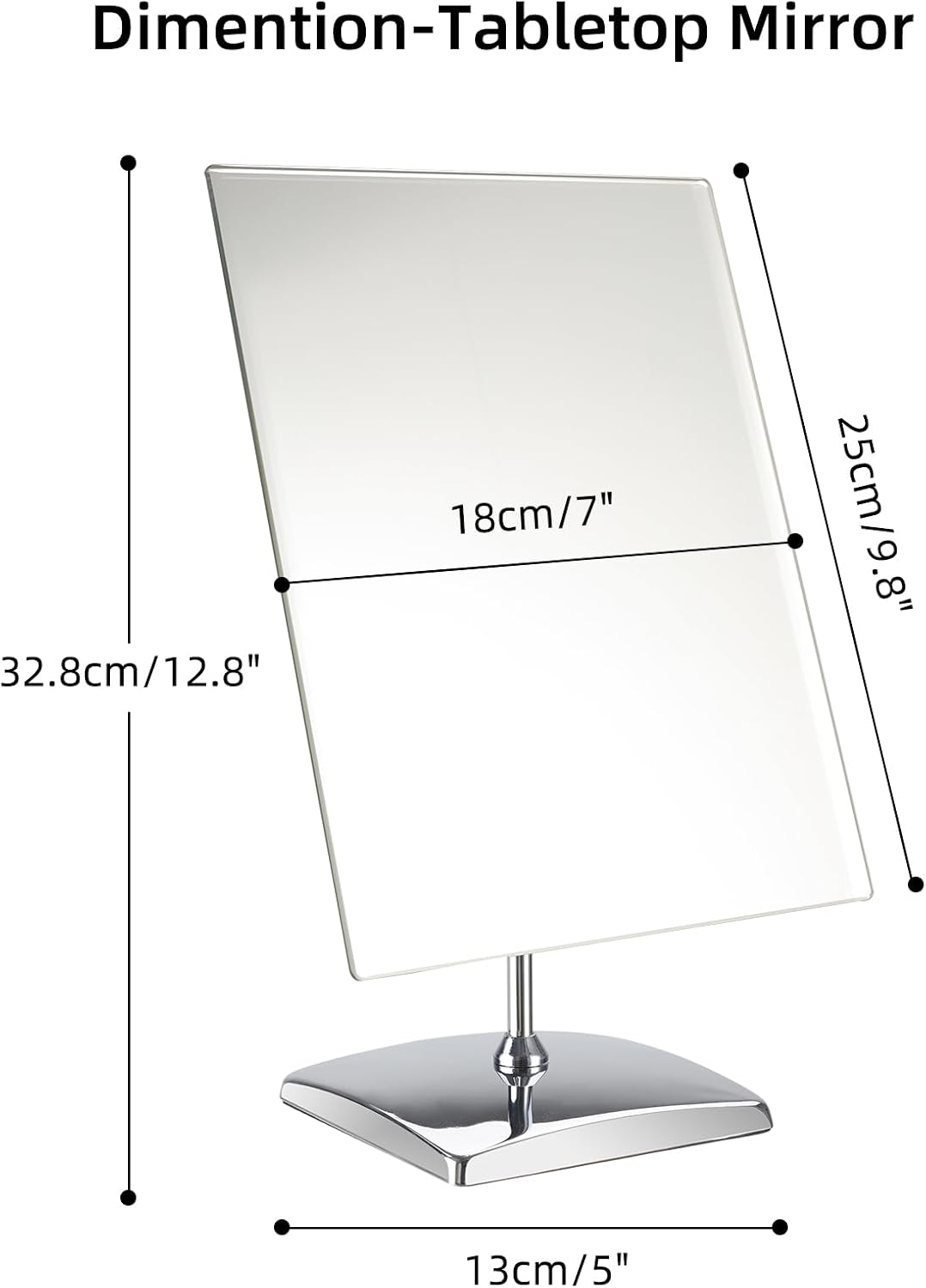 Detalle de Rectangular Makeup Mirror 18 x 25 cm