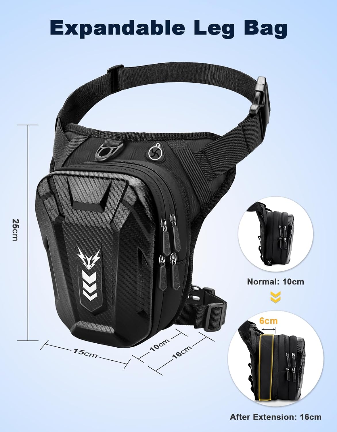 Detalle de ISEYOU Thigh Bag Drop Leg Bag with Leg Strap (Expandable Storage)