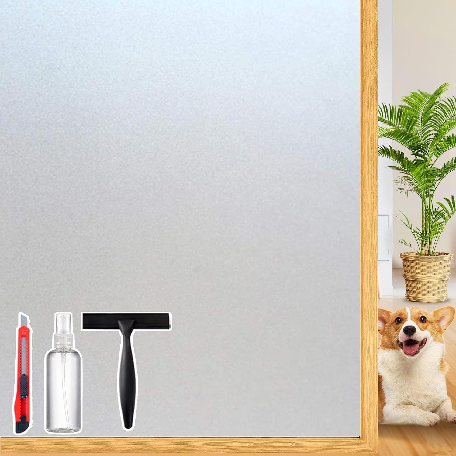 Detalle de Frosted Glass Window Privacy Film 23.6"x77" 🪟