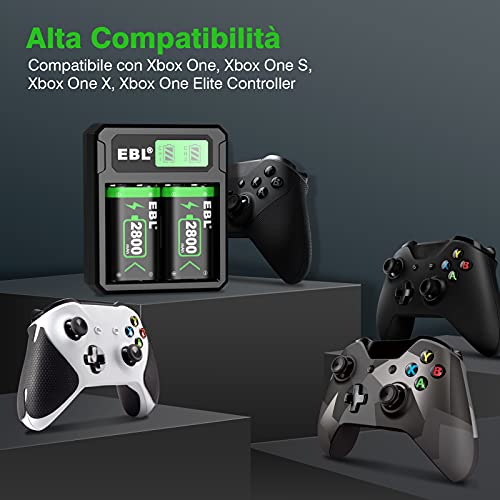 Thumbnail 6 de EBL Batería recargable de 2800 mAh para mandos Xbox One/Series X|S con cargador LCD