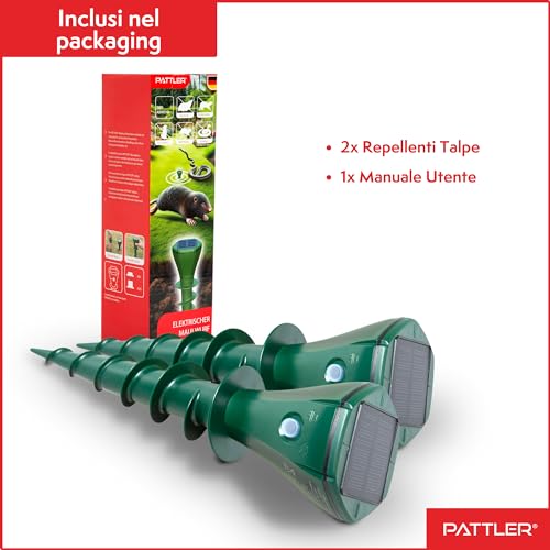 Thumbnail 8 de PATTLER Scaccia Talpe Solare a Ultrasuoni Impermeabile – 2 pezzi, repellente serpenti e topi