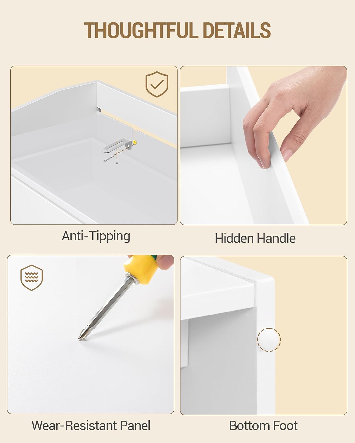 Thumbnail 5 de Hzuaneri Commode 138 cm, 6 Tiroirs — rangement élégant et pratique pour salon ou chambre