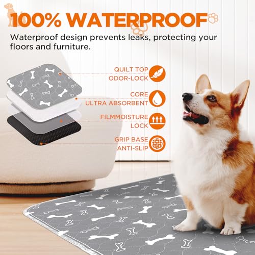 Detalle 2 de Baodan Traverse Cani 2pc: Traversine lavabili 60x90 cm, assorbenti e impermeabili per cani