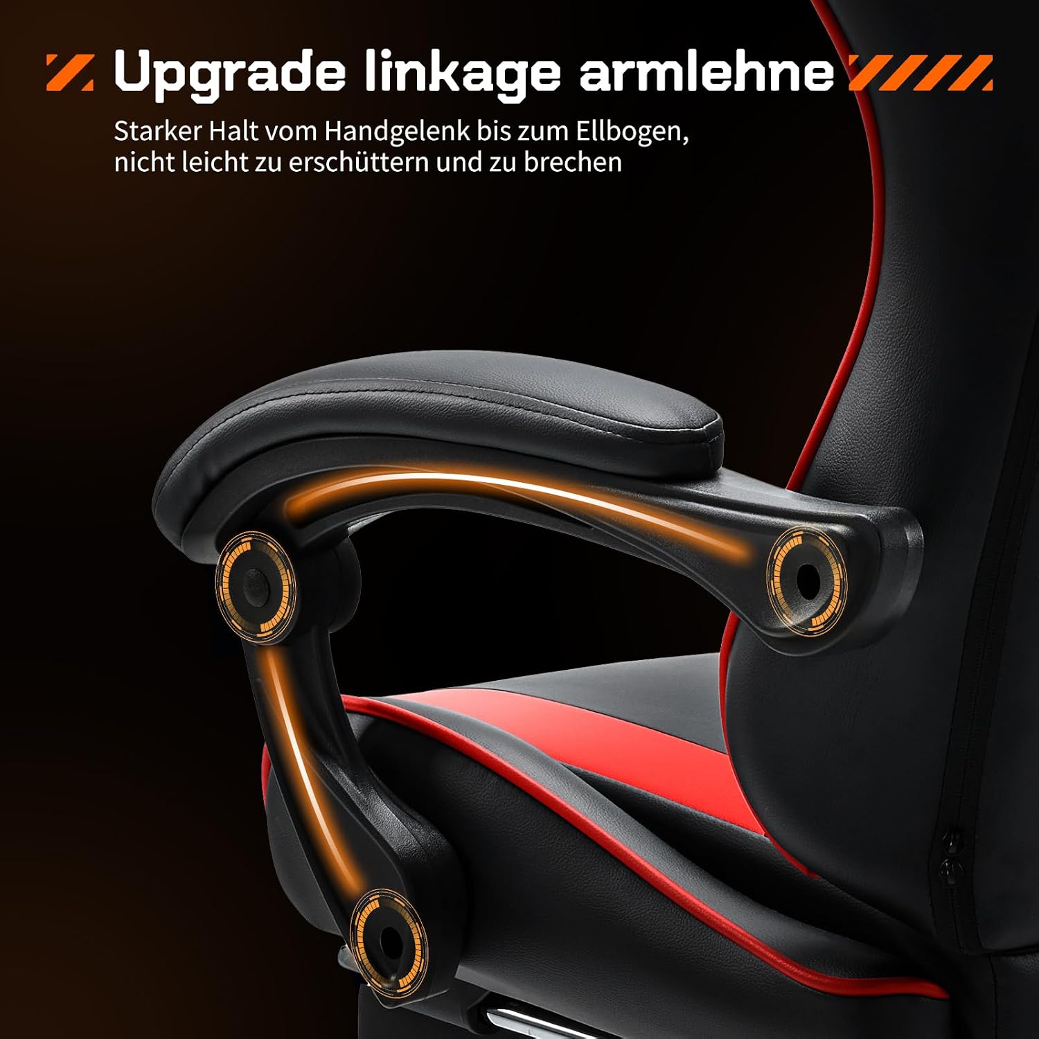 Thumbnail 5 de Sweetcrispy Gaming Stuhl – Ergonomischer Bürostuhl mit Fußstütze, Lendenkissen und verstellbarer Rückenlehne