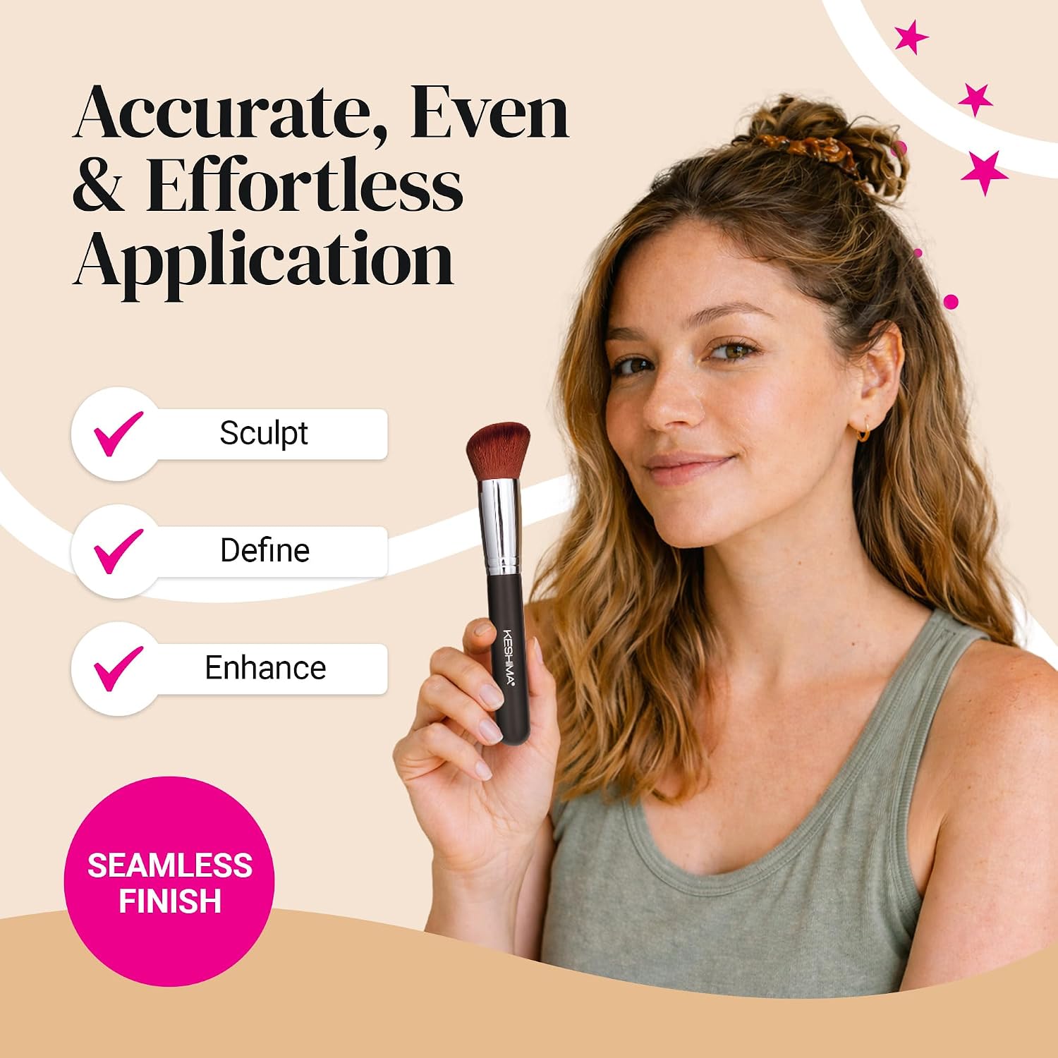 Detalle de Keshima Angled Blush Brush