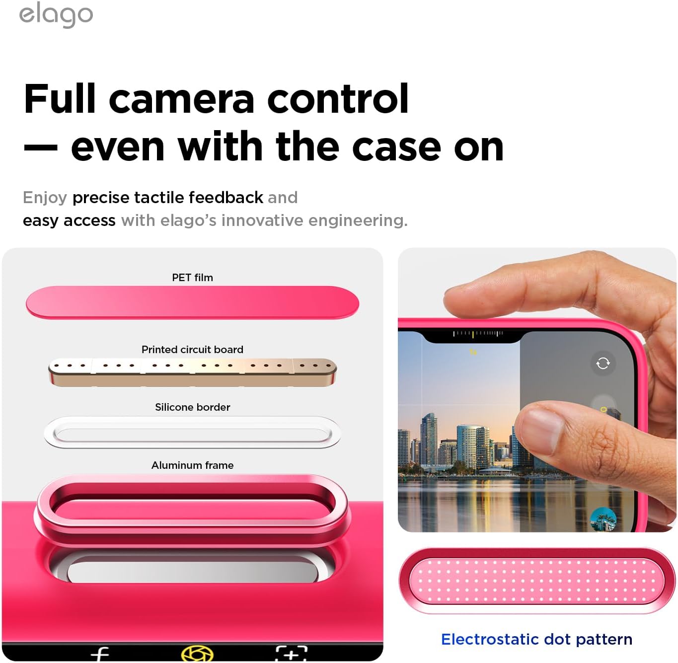 Detalle de elago Magnetic Silicone Case for iPhone 17 Pro Max 6.9” – Ice Red, MagSafe Compatible