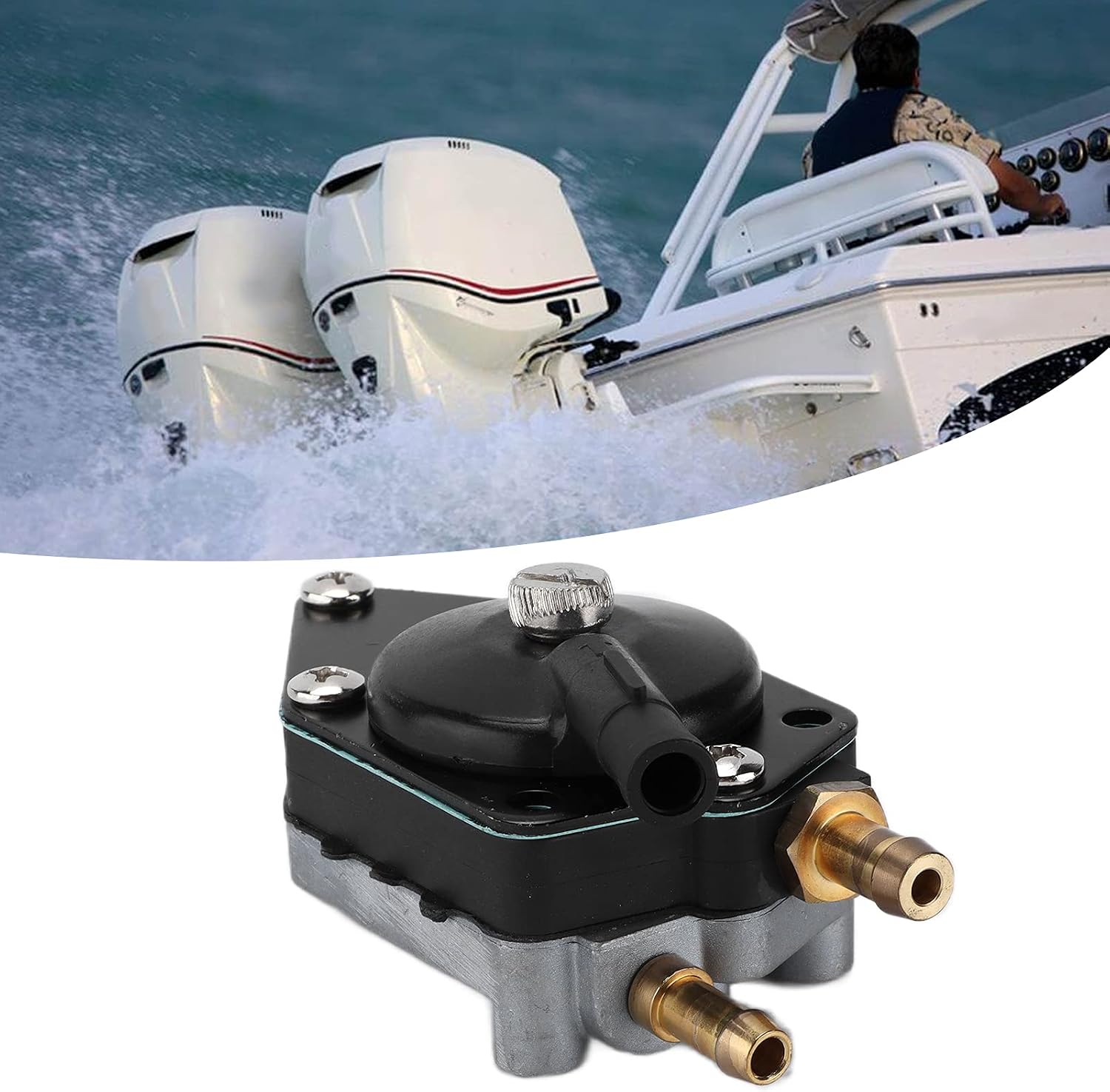 Detalle de Aramox bränslepump för utombordsmotor i metall, kompatibel med Evinrude 25–140 HK