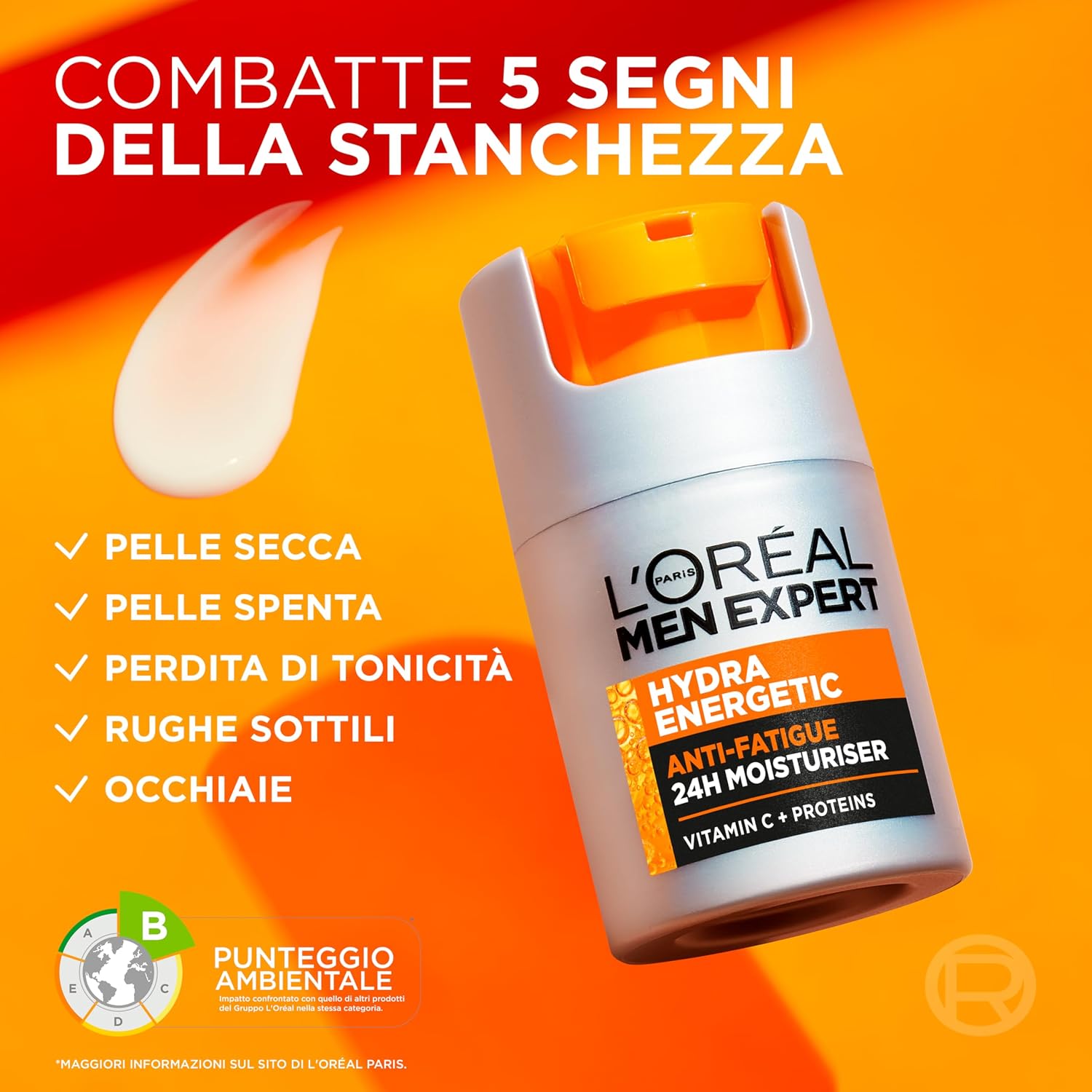 Detalle de L’Oréal Paris Men Expert Hydra Energetic Crema Idratante Anti-Fatica Uomo da 50 ml