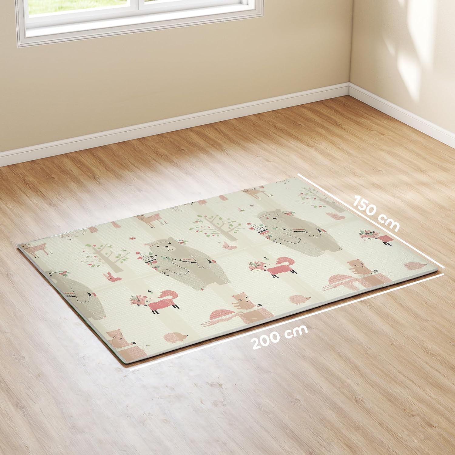 Thumbnail 6 de AIYAPLAY Tapis de jeu bébé pliable et réversible 200 x 150 x 1,5 cm, mousse antidérapante et imperméable