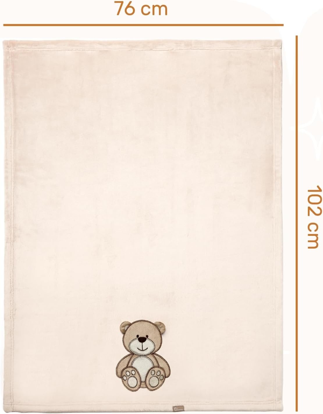 Thumbnail 1 de Be Mammy Coperta calda per bambini con peluche 3D beige – Orso
