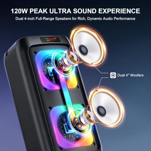 Detalle 2 de Gesnada K68: Máquina de Karaoke con 2 micrófonos inalámbricos y Altavoz Bluetooth