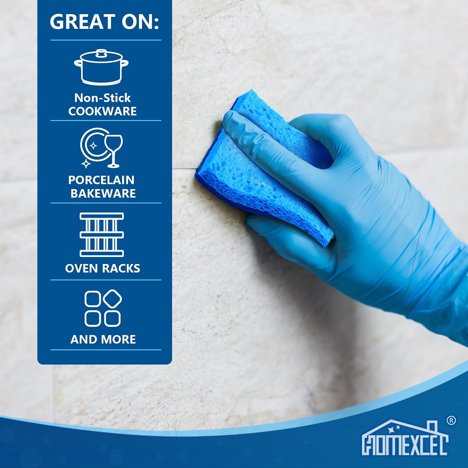 Detalle 2 de HOMEXCEL All-Purpose Scrubbing Dish Wand, 24-Pack Dual-Sided Kitchen Sponges
