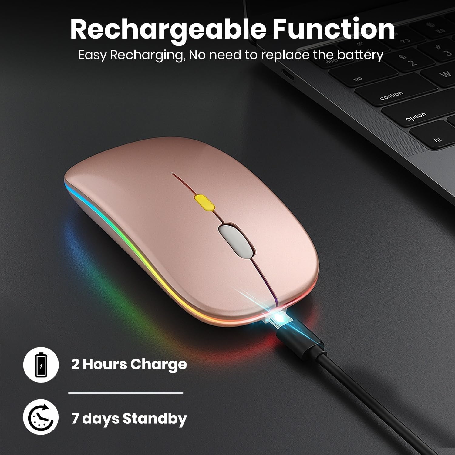 Thumbnail 2 de GLOBAL TECH Wireless Bluetooth Mouse 800/1200/1600 DPI