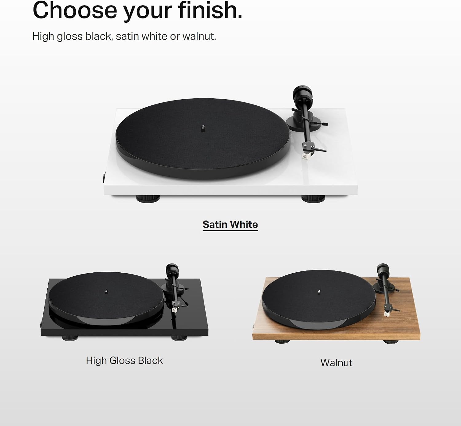 Thumbnail 6 de Pro-Ject E1 Phono – gramofon z przedwzmacniaczem i wkładką AT 3600 L, biały mat