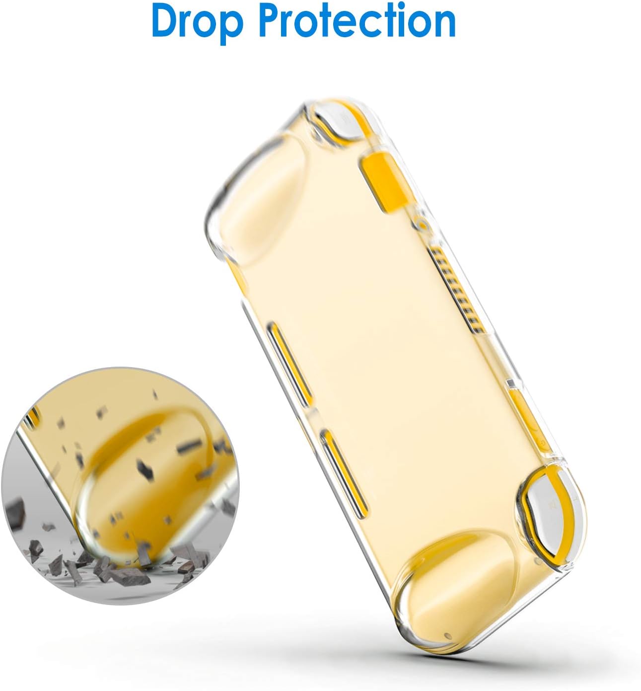 Detalle 1 de JETech HD Clear-hoes voor Nintendo Switch Lite 2019 met antislipgrip