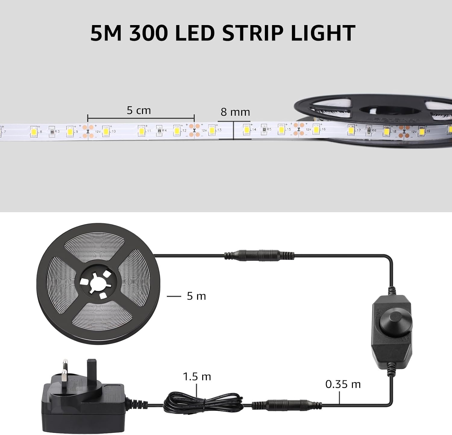 Thumbnail 3 de Lepro 5M LED Strip Light 1650lm