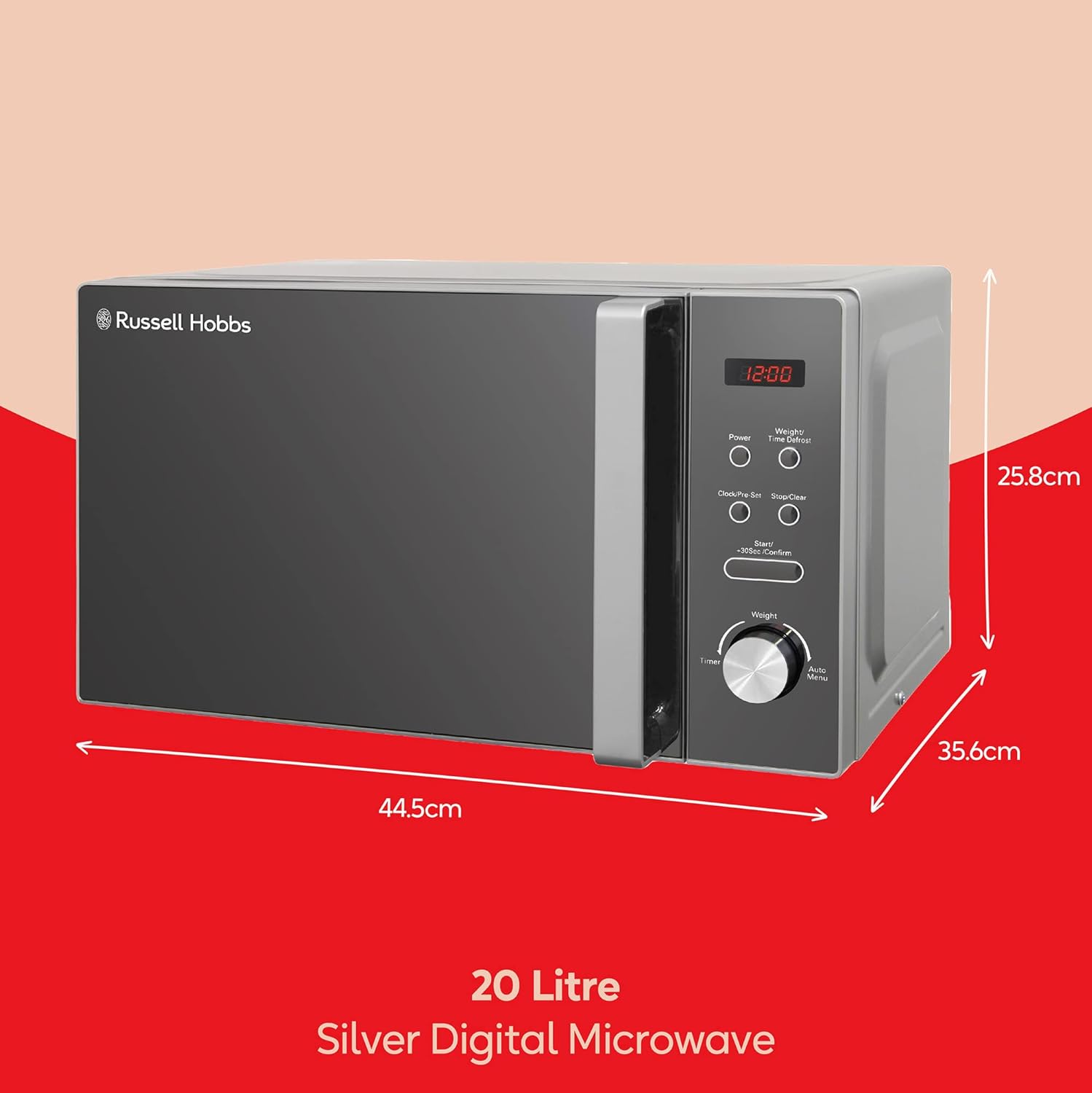 Thumbnail 2 de Russell Hobbs RHM2076S-AZ 20 Litre microwave 🍽