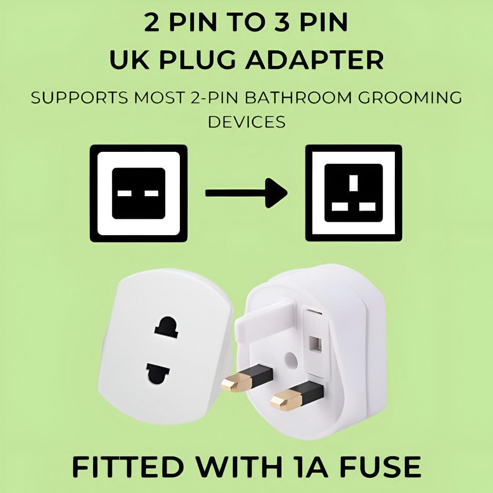 Thumbnail 1 de DAPTER 1 Pack White 1A fused shaver adapter plug 🔌