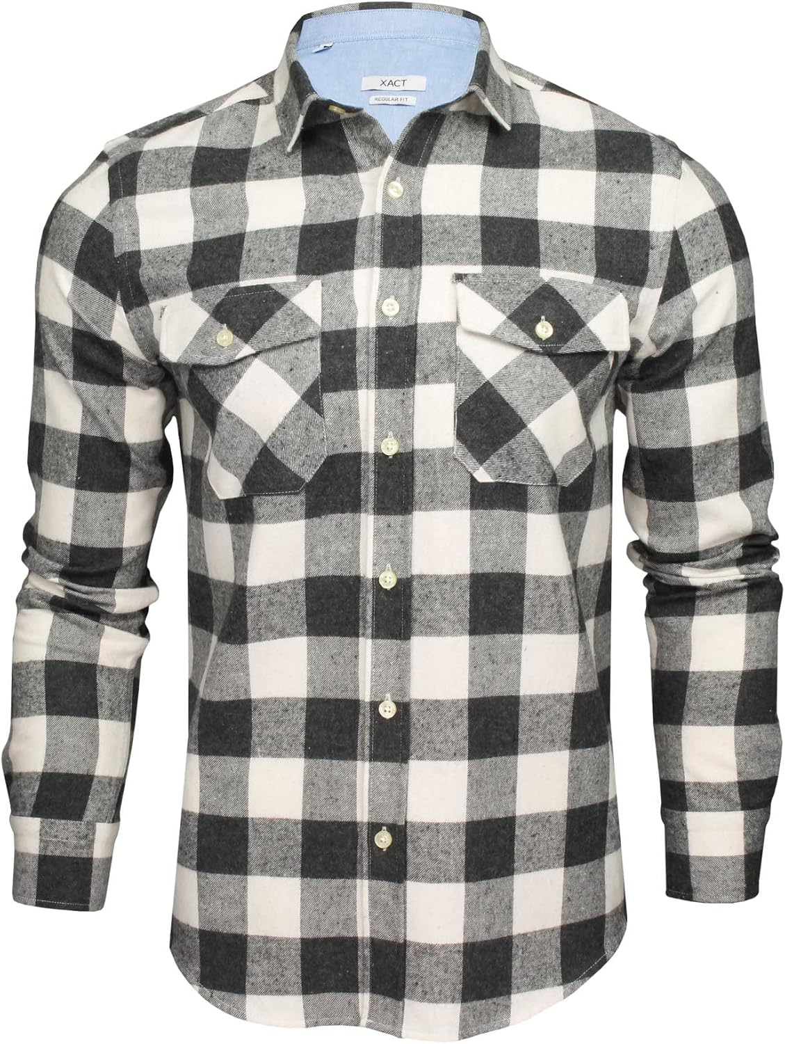 Thumbnail 3 de Xact Men's Soft Flannel Buffalo Check Shirt, Long Sleeves, Regular Fit