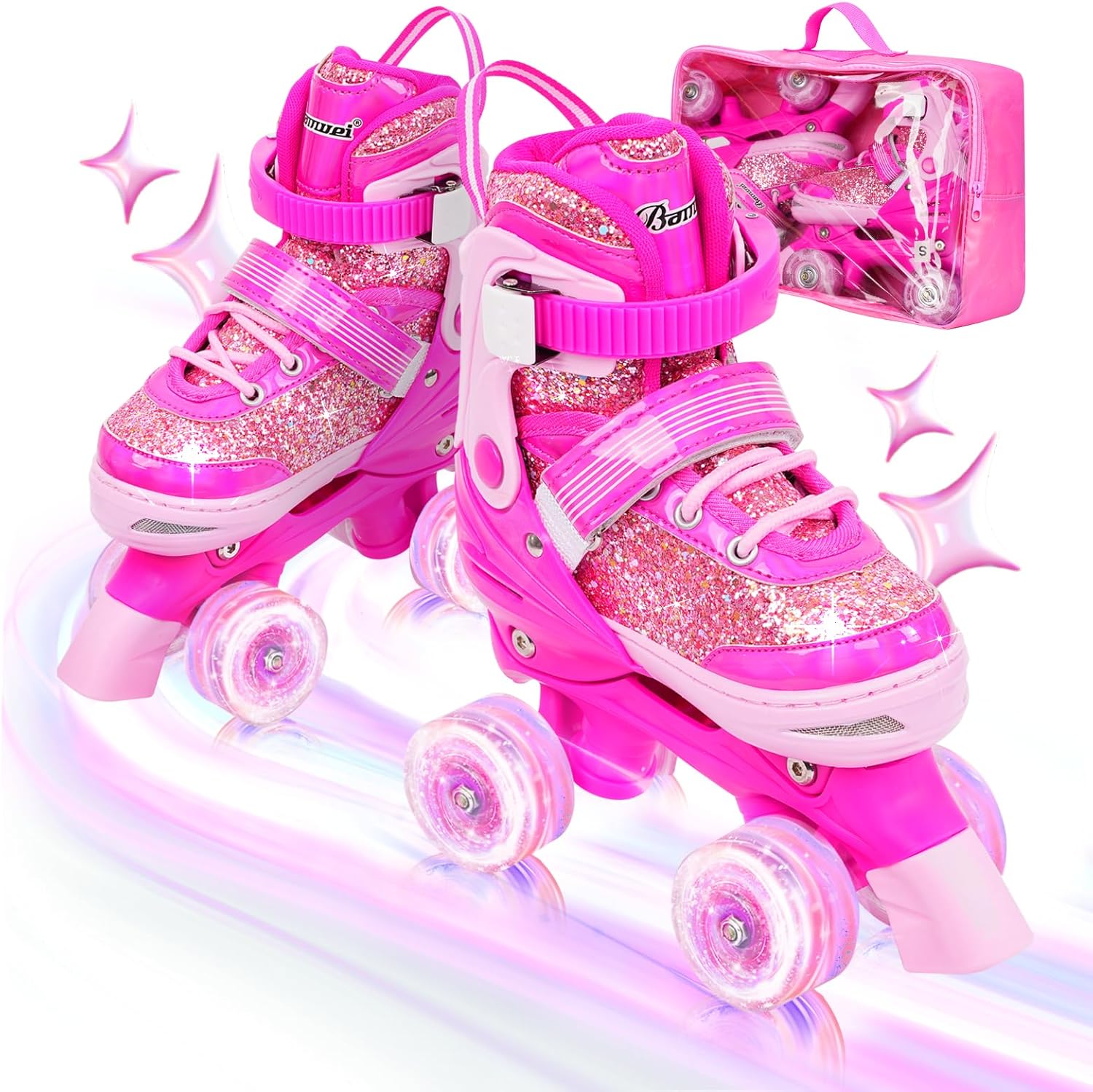 Thumbnail 6 de HolaDream Adjustable Kids Roller Skates with Light Up Wheels and Safety Protection