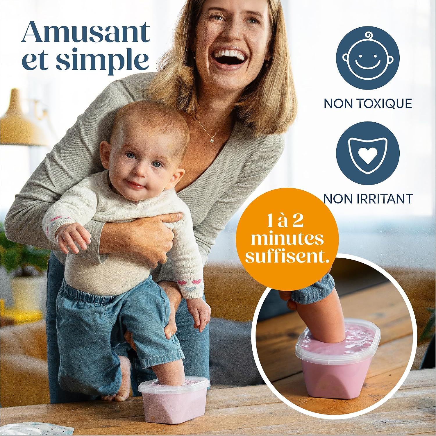 Detalle de Niimo® Kit de Moulage Main et Pied Bébé 3D — 2 moulages, non irritant et non toxique